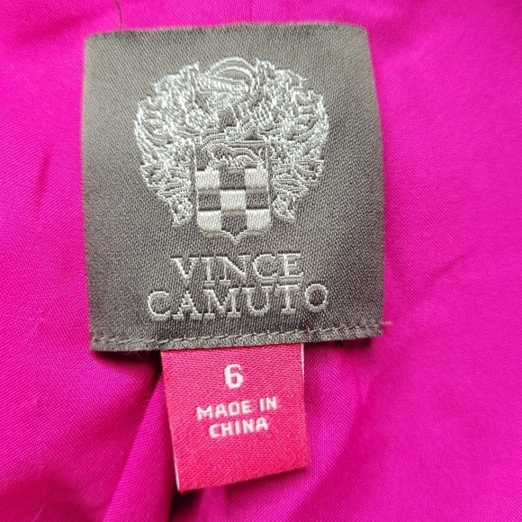 Vince Camuto Double Breasted Houndstooth Blazer Size 6 Flap Pockets Black White - Picture 5 of 10